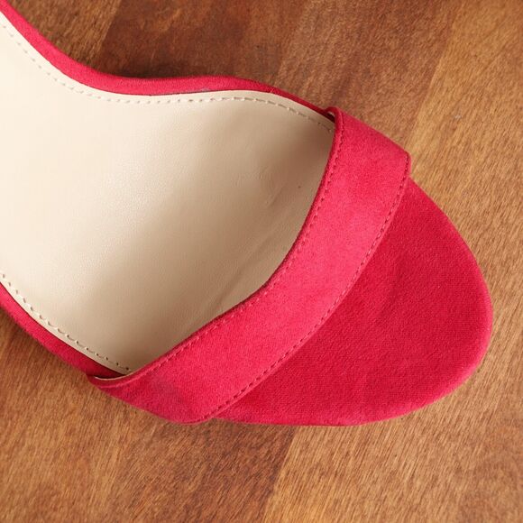 Sam Edelman Circus Heels Womens SZ 8.5 Pink Strappy Ankle Wrap Shoes Barbiecore - Picture 12 of 14